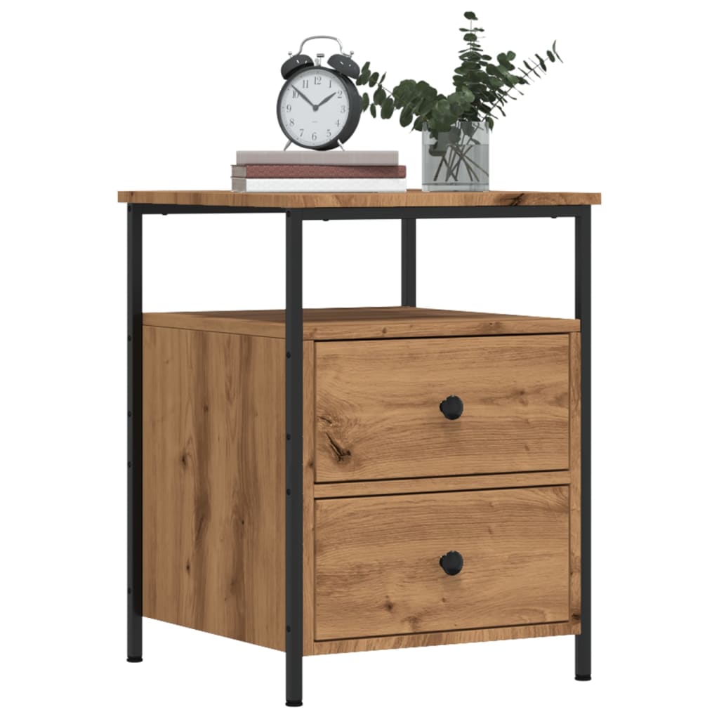 vidaXL Κομοδίνα 2 τεμάχια Artisan Oak 44x45x60 cm Κατασκευασμένο ξύλο
