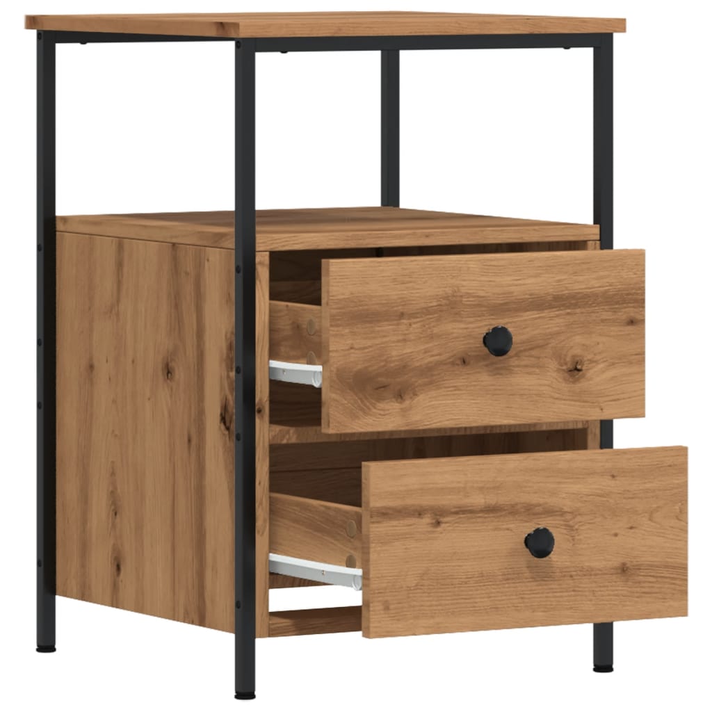 vidaXL Κομοδίνα 2 τεμ Artisan Oak 34x35,5x50 cm Κατασκευασμένο ξύλο