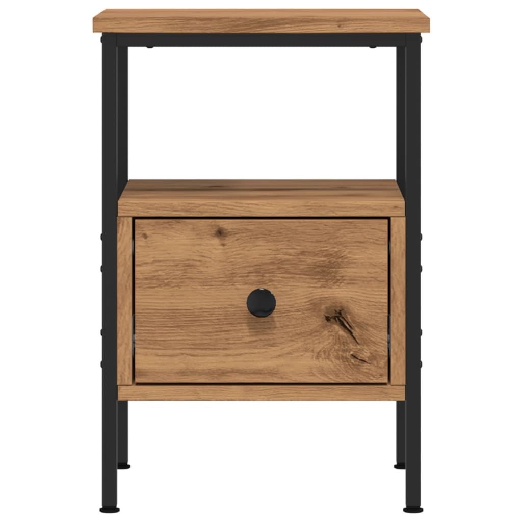 vidaXL Κομοδίνα 2 τεμάχια Artisan Oak 34x36x50 cm Κατασκευασμένο ξύλο