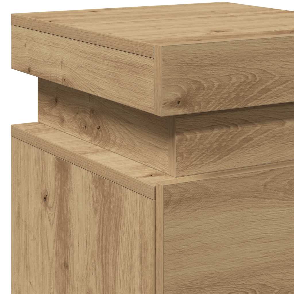 vidaXL Κομοδίνα 2 τεμ. Αρτισιανή Δρυς 35x39x55 εκ. από Επεξεργ. Ξύλο