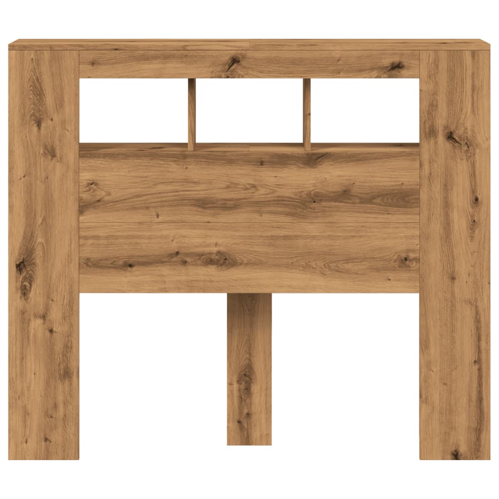 vidaXL LED κεφαλάρι Artisan Oak 120x18,5x103,5 cm Κατασκευασμένο ξύλο