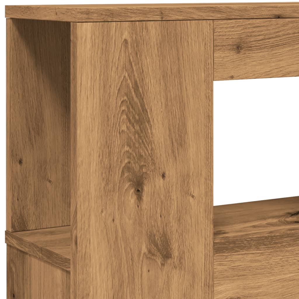 vidaXL LED κεφαλάρι Artisan Oak 120x18,5x103,5 cm Κατασκευασμένο ξύλο