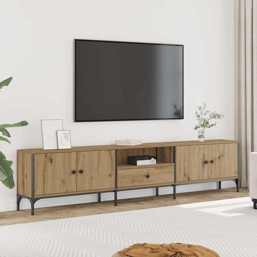 vidaXL Έπιπλο Τηλεόρασης με Συρτάρι Δρυς 200x25x44 εκ Επεξ. Ξύλο