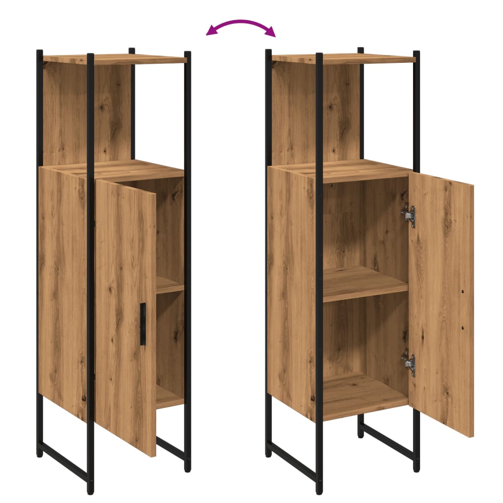 vidaXL Ντουλάπι μπάνιου Δρυς τεχνίτης 33x33x120,5 cm