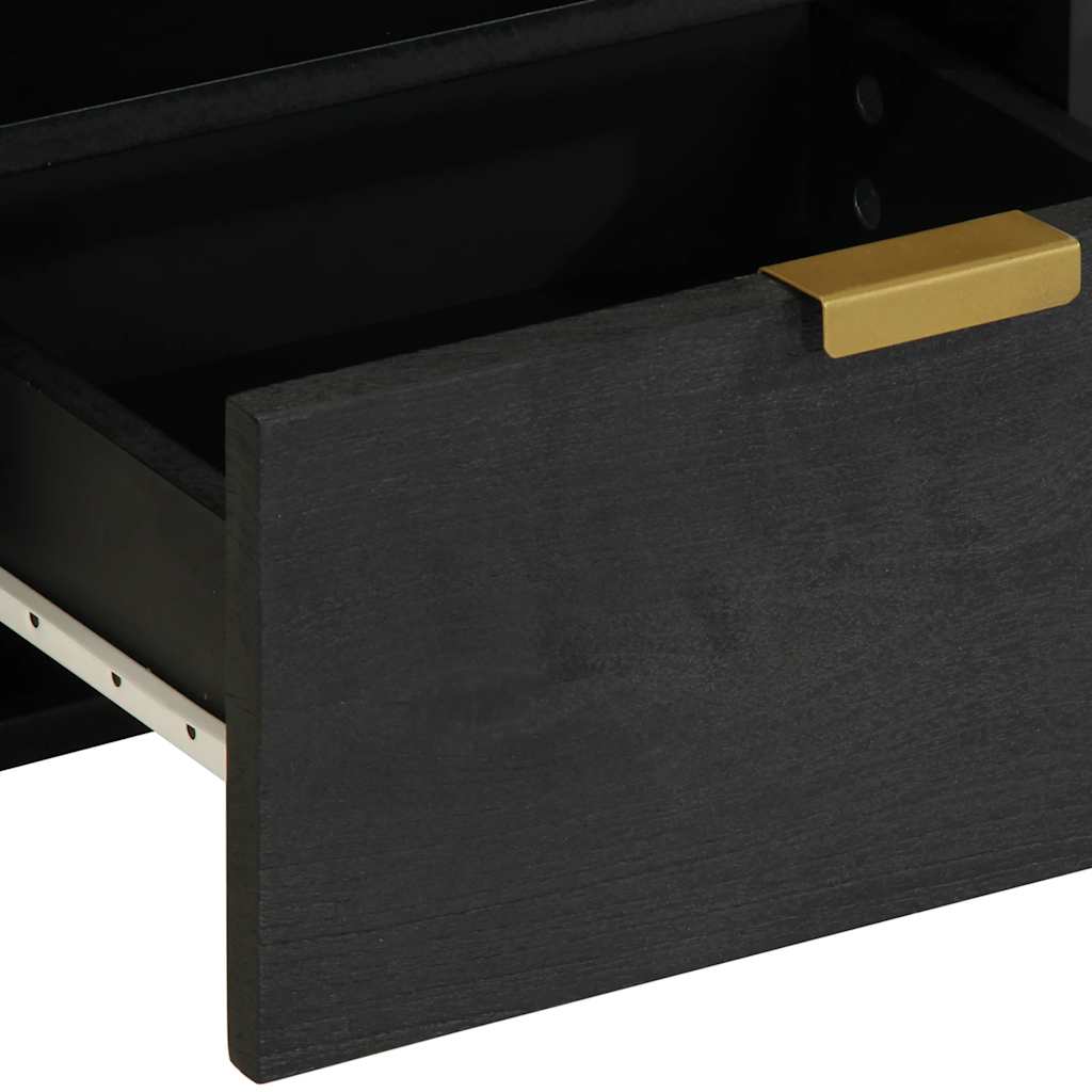 vidaXL Κομοδίνο Μαύρο 40 x 33 x 46 εκ. από Επεξεργασμένο Ξύλο