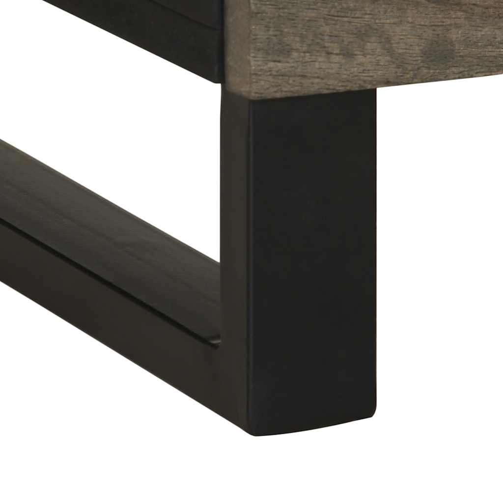 vidaXL Κομοδίνο μαύρο 50x33x62 cm μασίφ ξύλο Μάνγκο