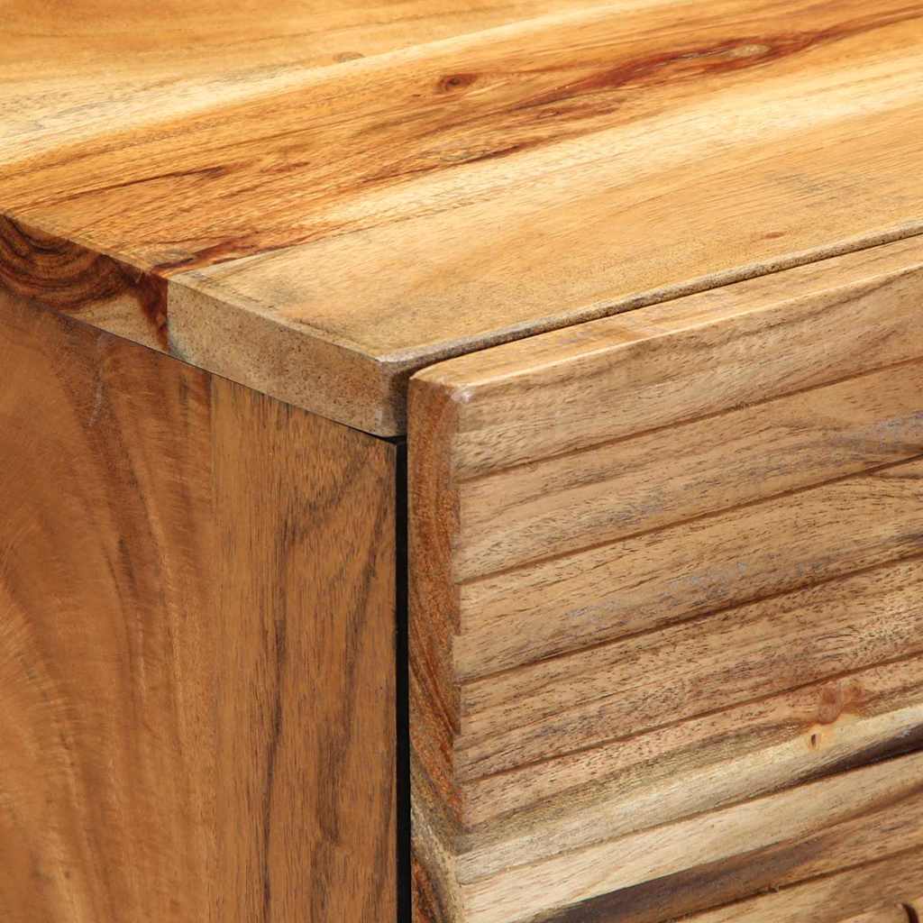 vidaXL Κομοδίνο με συρτάρι Καφέ 50 x 33 x 62 εκ. Μασίφ ξύλο ακακίας