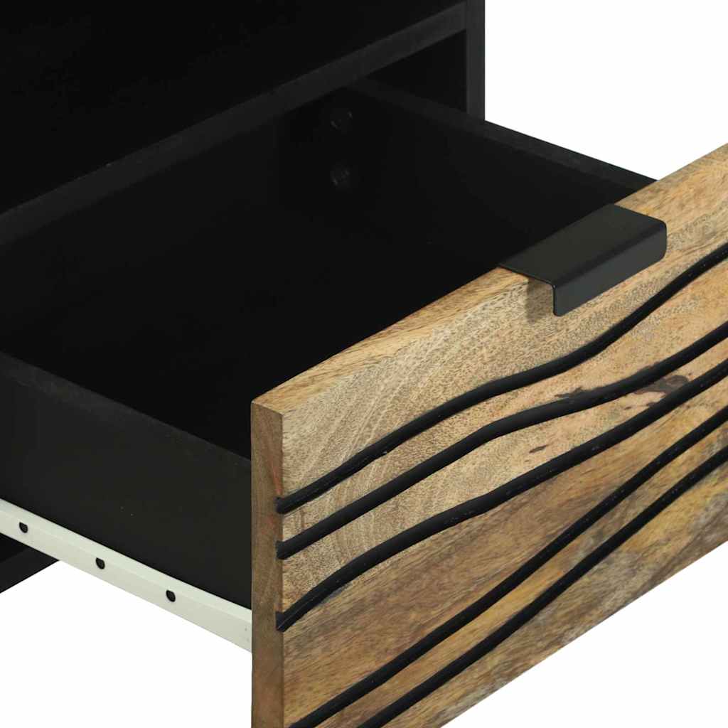 vidaXL Κομοδίνο 2 pcs Καφέ 40 x 33 x 46 εκ. Μασίφ ξύλο μάνγκο