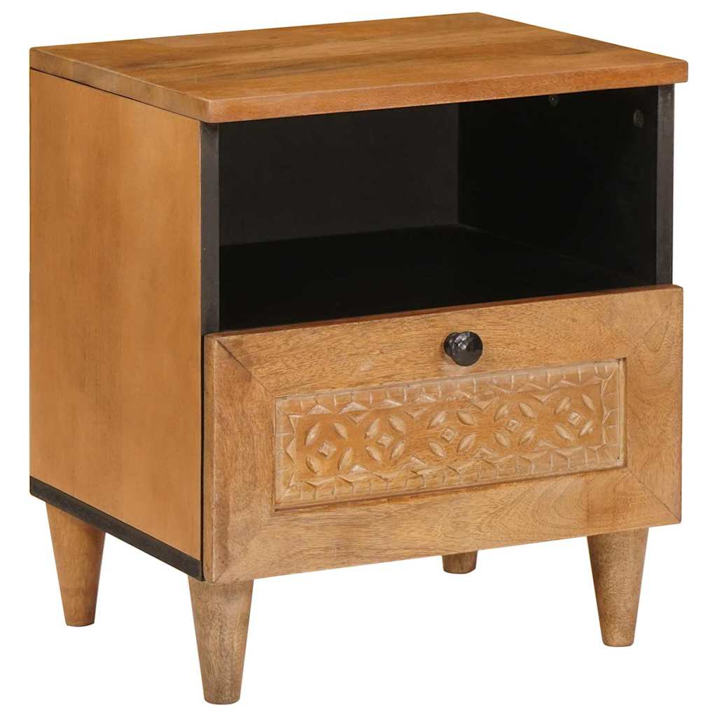 vidaXL Κομοδίνο 2 pcs Ανοιχτό καφέ 40 x 33 x 46 εκ. Μασίφ ξύλο μάνγκο