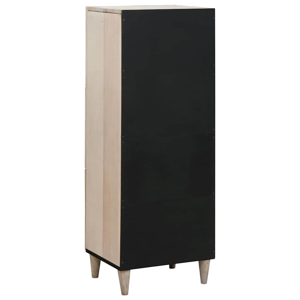 vidaXL Highboard Λευκό 40 x 33 x 110 εκ Μασίφ ξύλο μάνγκο