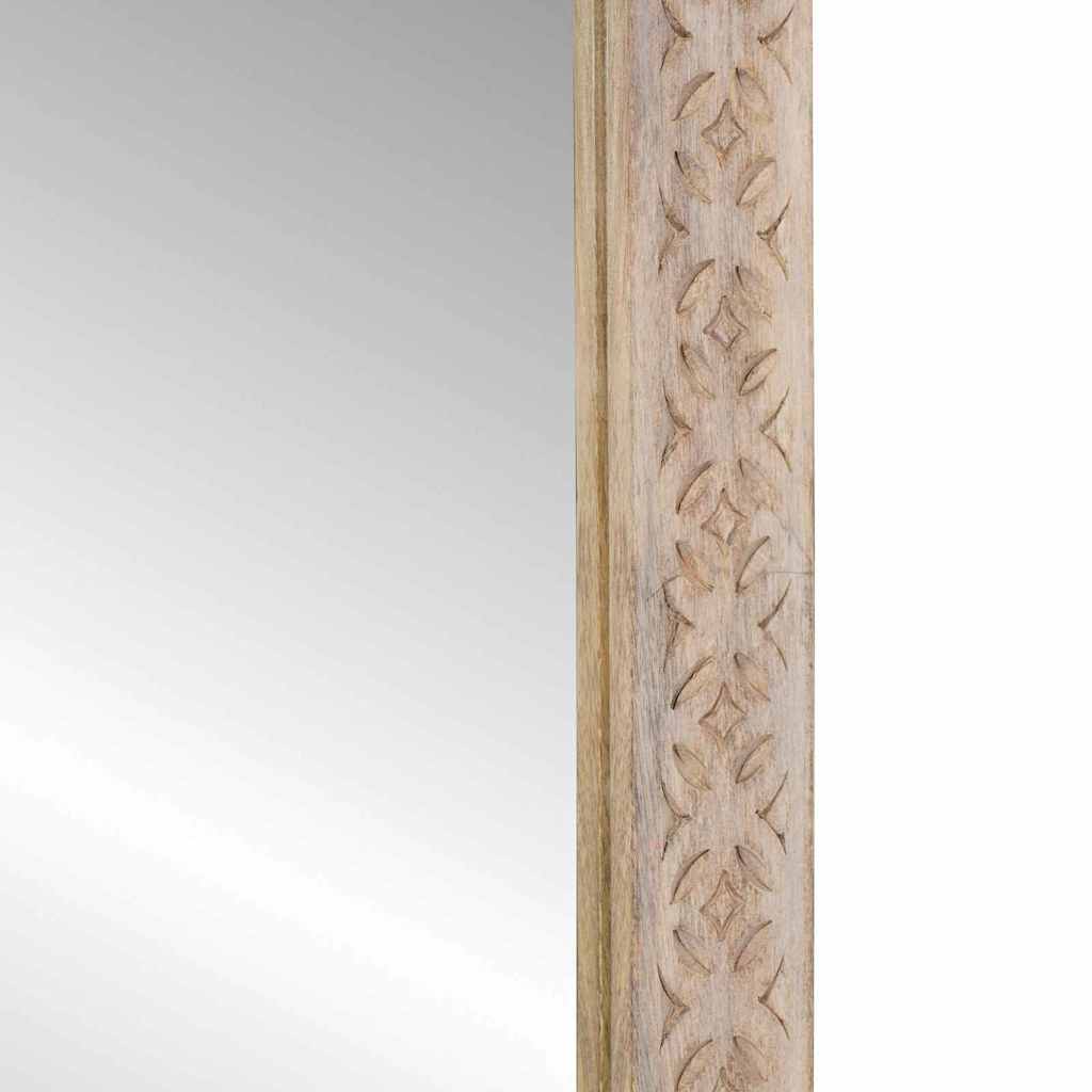 vidaXL Καθρέφτης με καθρέφτη Λευκό 57 x 70 x 3 εκ Μασίφ ξύλο μάνγκο