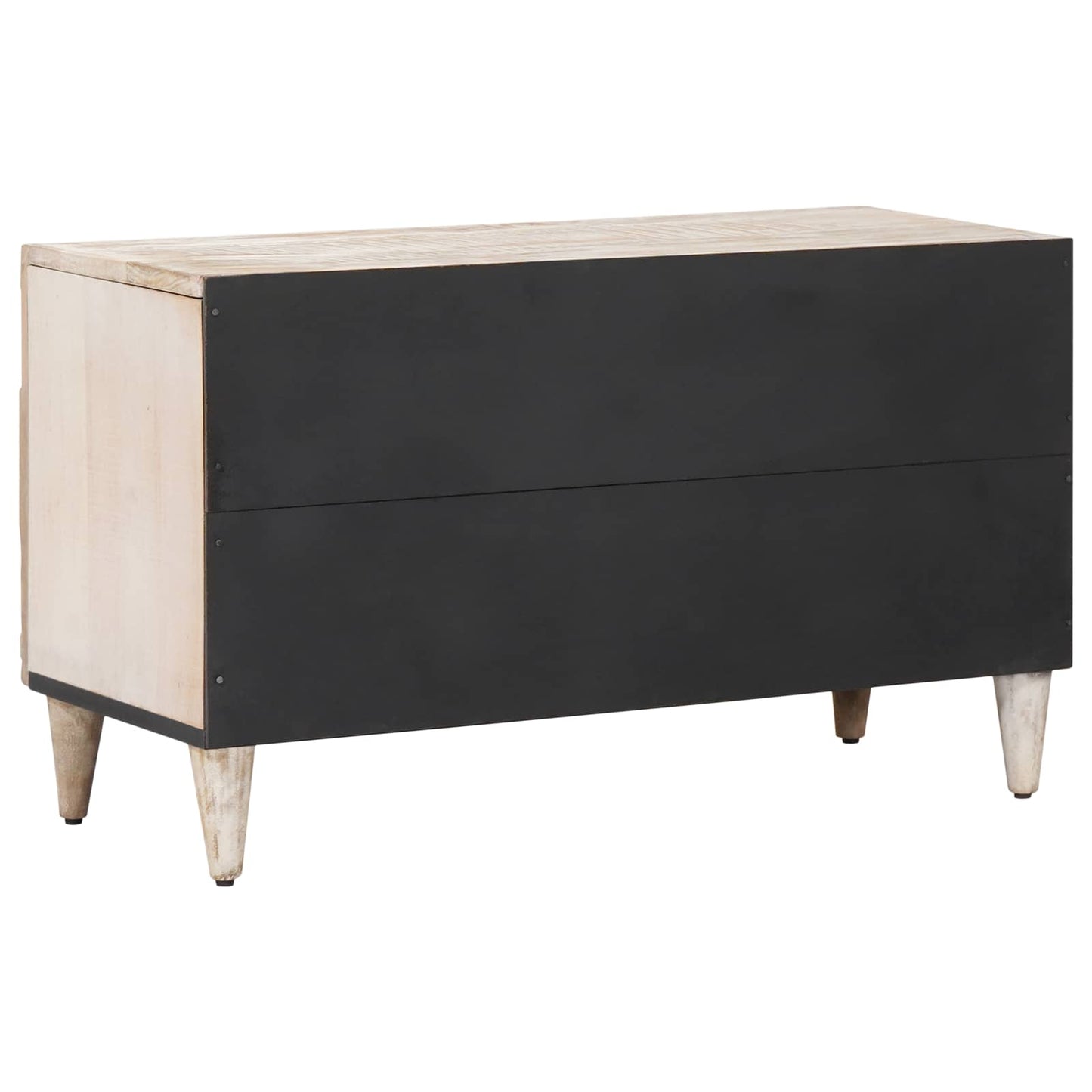 vidaXL Ντουλάπι TV με ράφι Λευκό 80 x 31,5 x 46 cm Στερεό ξύλο μάνγκο