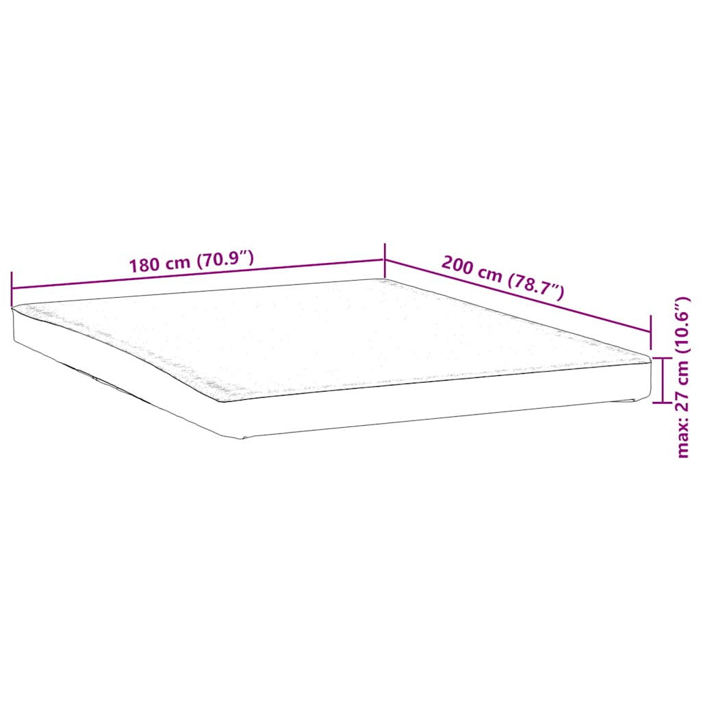 vidaXL Προστατευτικό στρώματος Λευκό 180x200 εκ. Αδιάβροχο