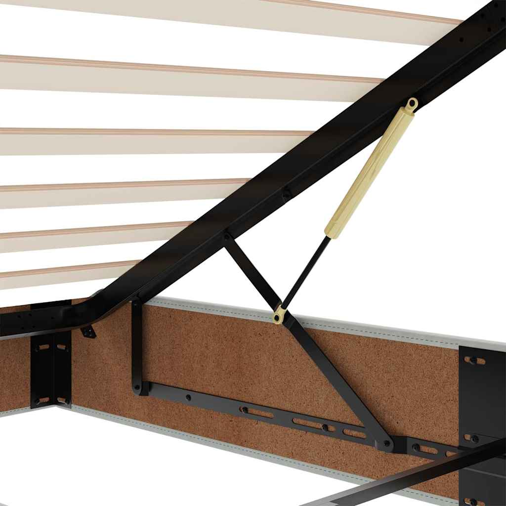 vidaXL Οθωμανικό κρεβάτι με στρώμα ανοιχτό γκρι 90x200cm Velvet