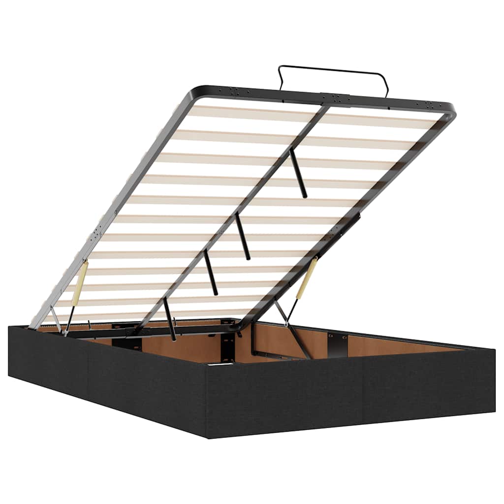 vidaXL Οθωμανικό κρεβάτι με στρώματα & LEDs Μαύρο 120x190cm Velvet