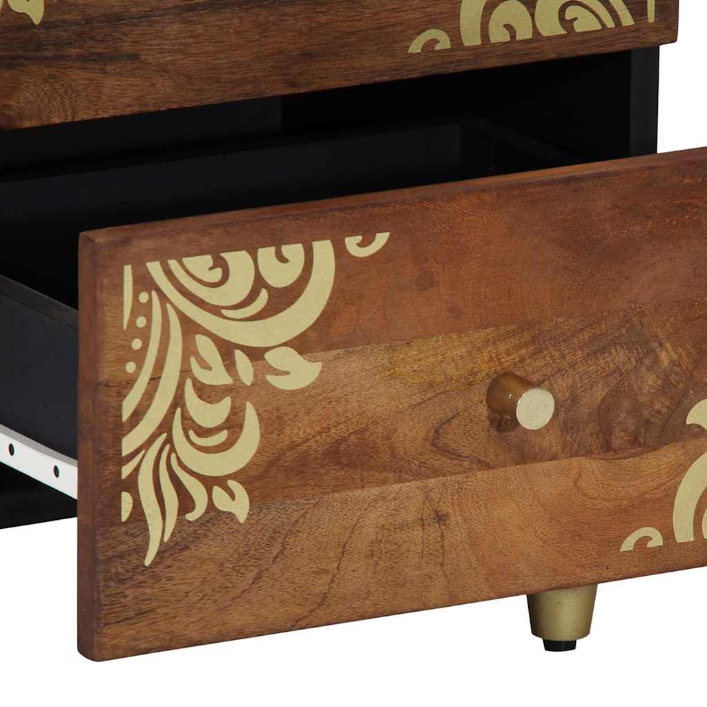 vidaXL Κομοδίνο καφέ μελί 40 x 33 x 46 εκ. Μασίφ ξύλο μάνγκο