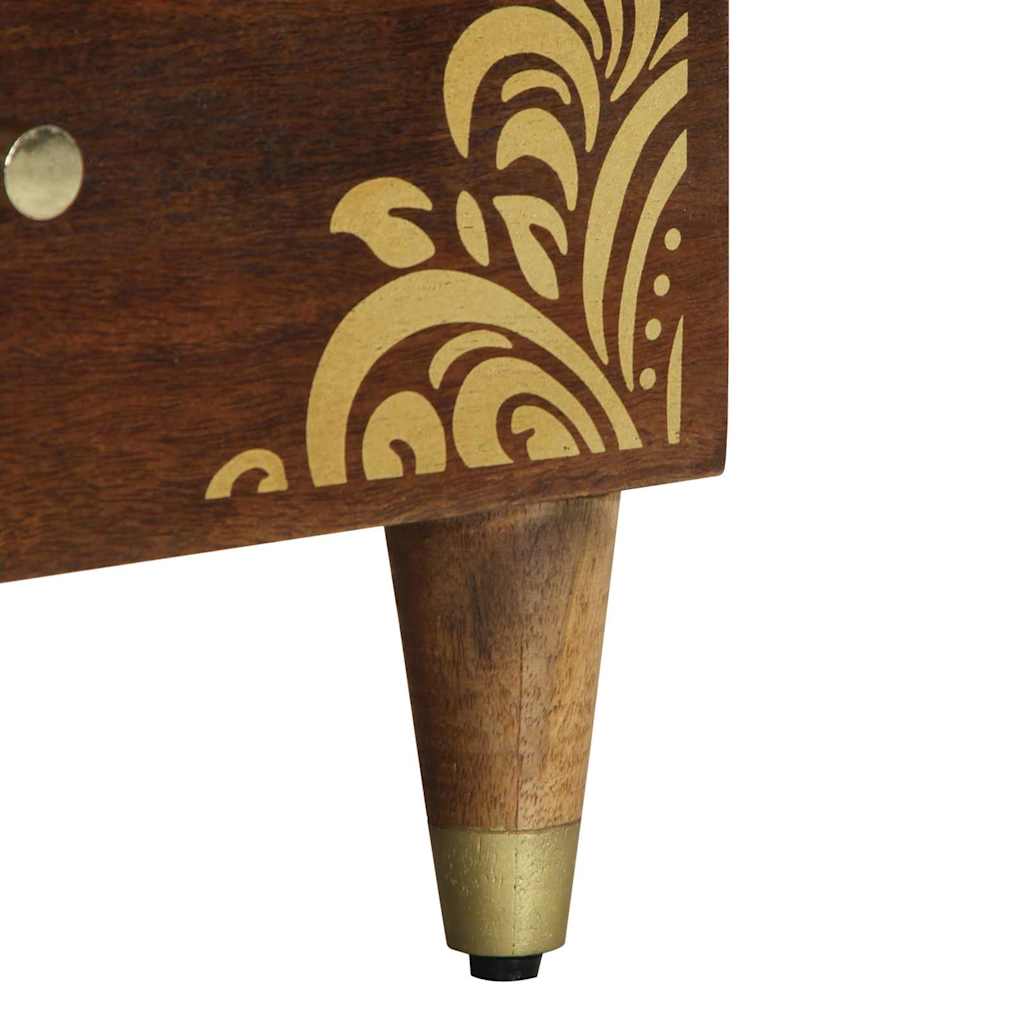 vidaXL Κομοδίνο 2 pcs καφέ μελί 40 x 33 x 46 εκ. Μασίφ ξύλο μάνγκο