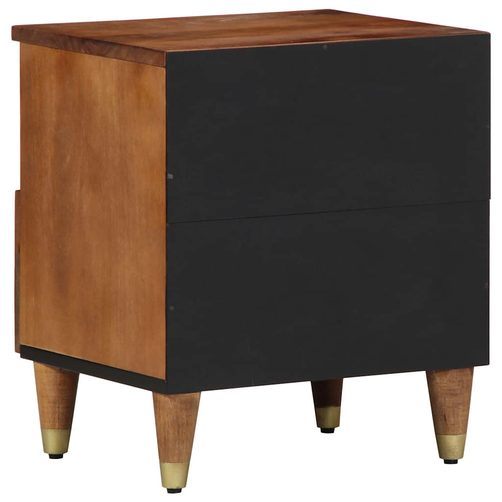 vidaXL Κομοδίνο 2 pcs καφέ μελί 40 x 33 x 46 εκ. Μασίφ ξύλο μάνγκο