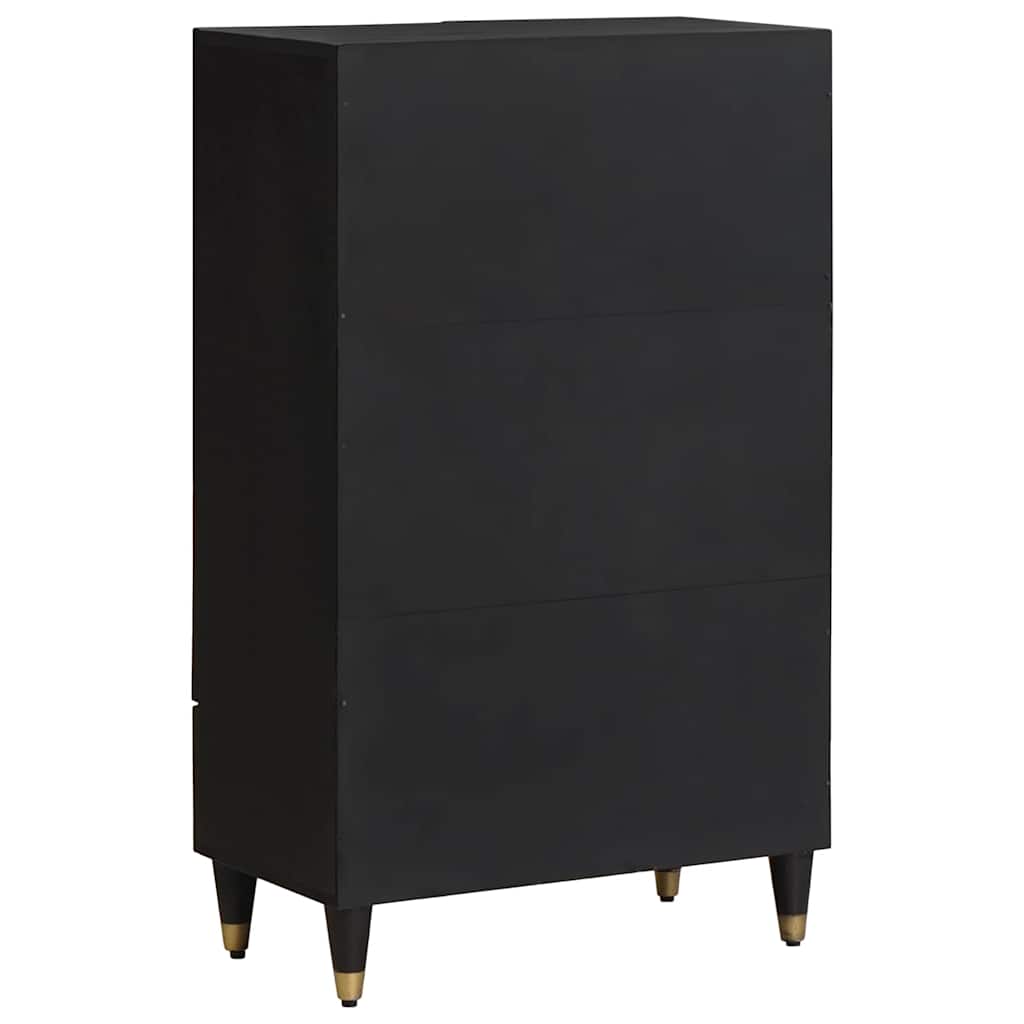 vidaXL Highboard Μαύρο 60 x 33 x 100 εκ. Στερεό ξύλο μάνγκο