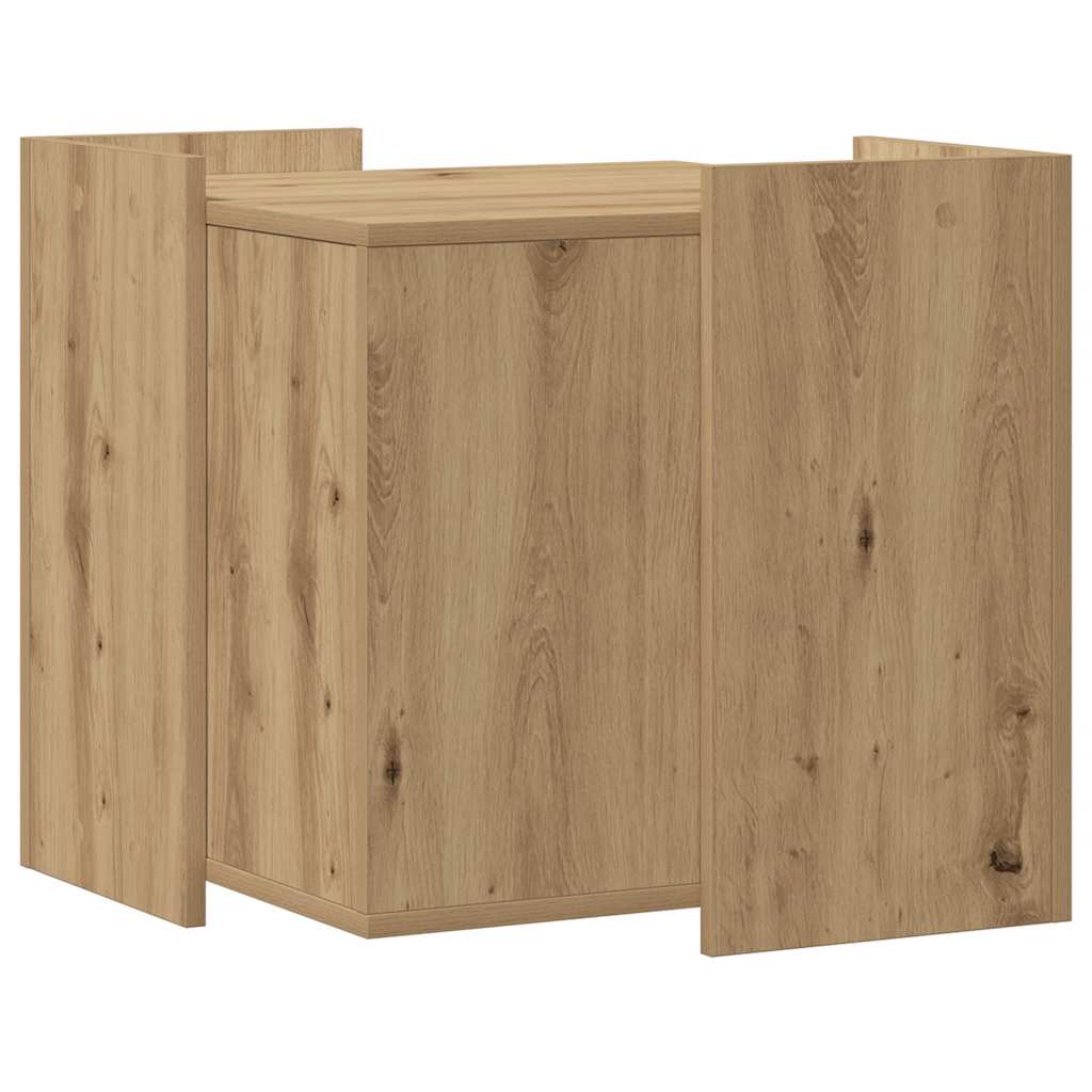 vidaXL Τουαλέτα Γάτας Περίφραξη Αρτισιανή Δρυς 53x53x51 εκ Επεξ. Ξύλο