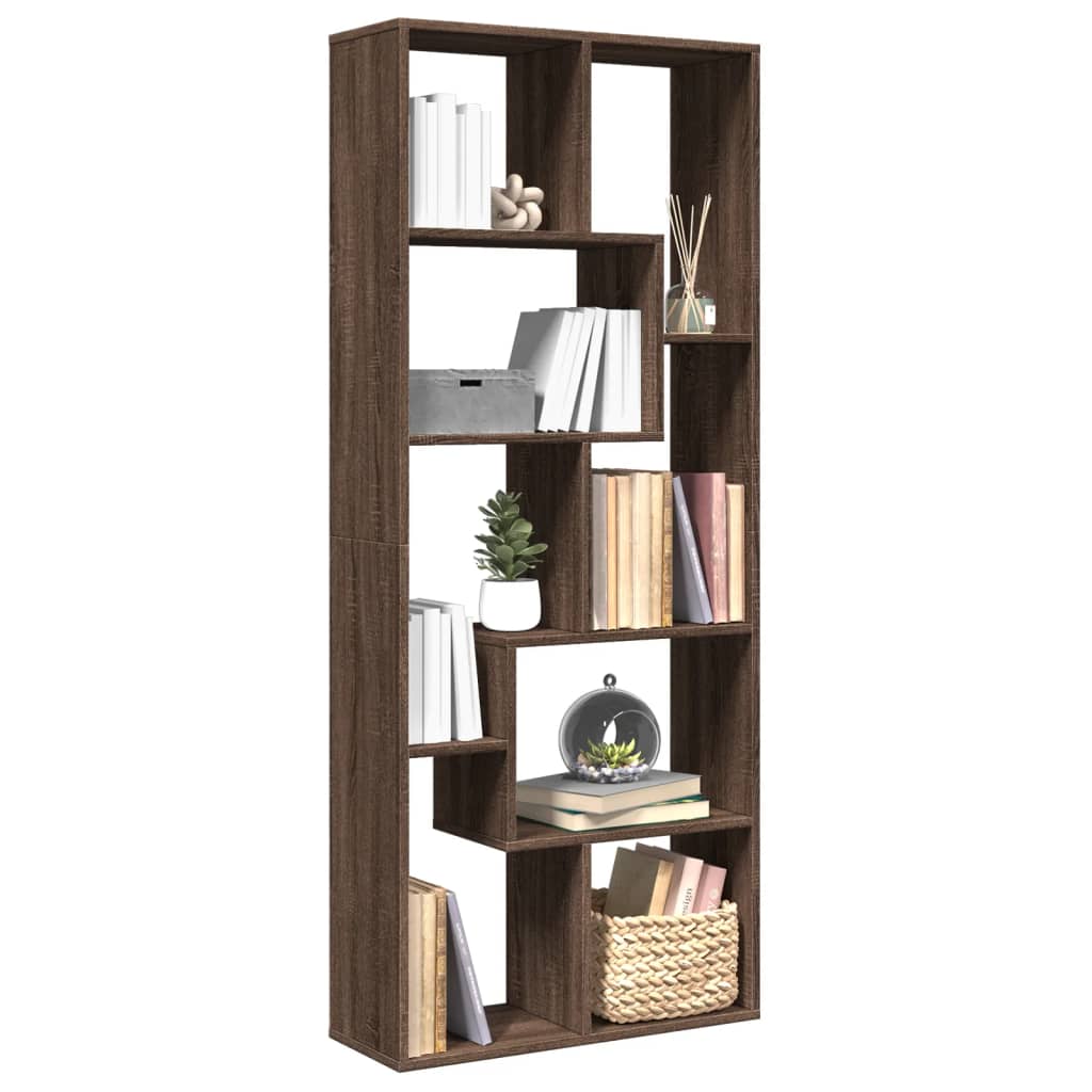vidaXL Βιβλιοθήκη/Διαχωριστικό Χώρου Δρυς 67x25x161,5 εκ. Επεξ. Ξύλο