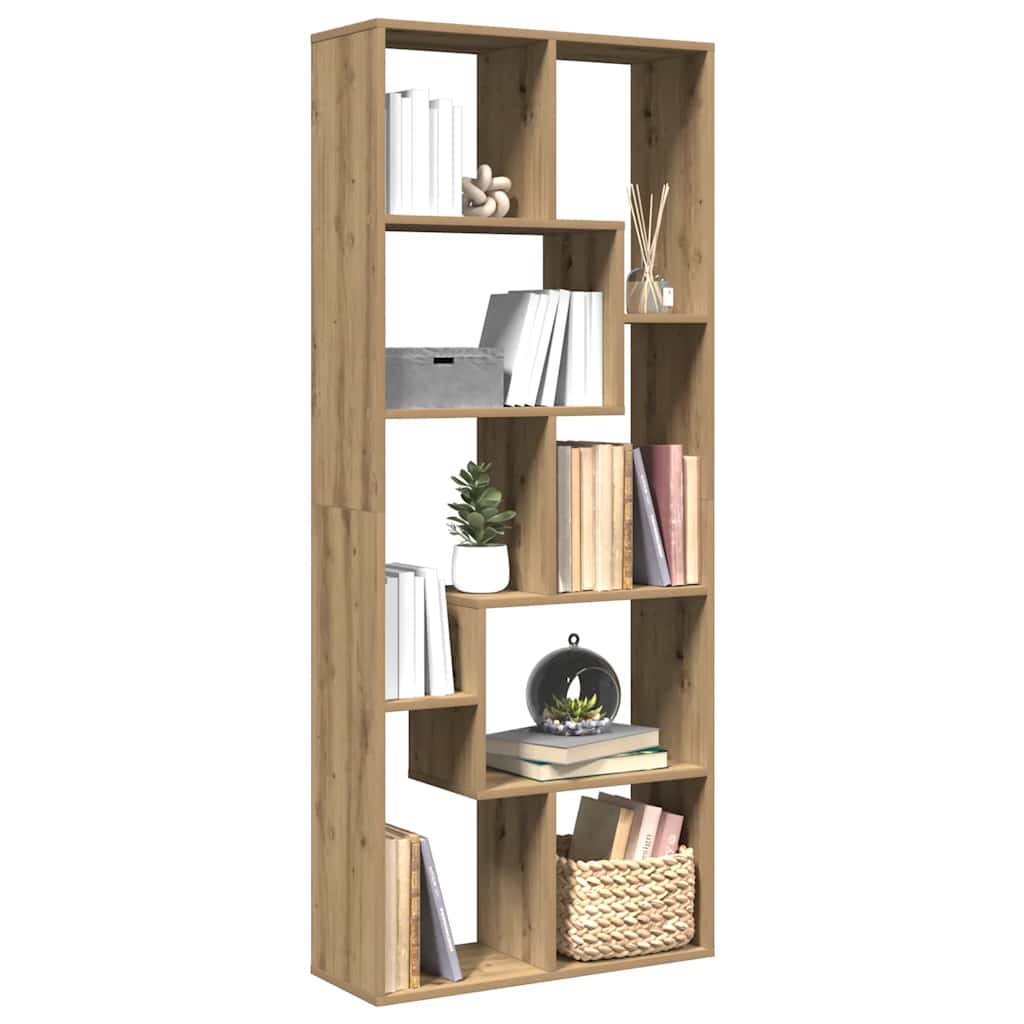 vidaXL Βιβλιοθήκη/Διαχωριστικό Χώρου Δρυς 67x25x161,5 εκ. Επεξ. Ξύλο
