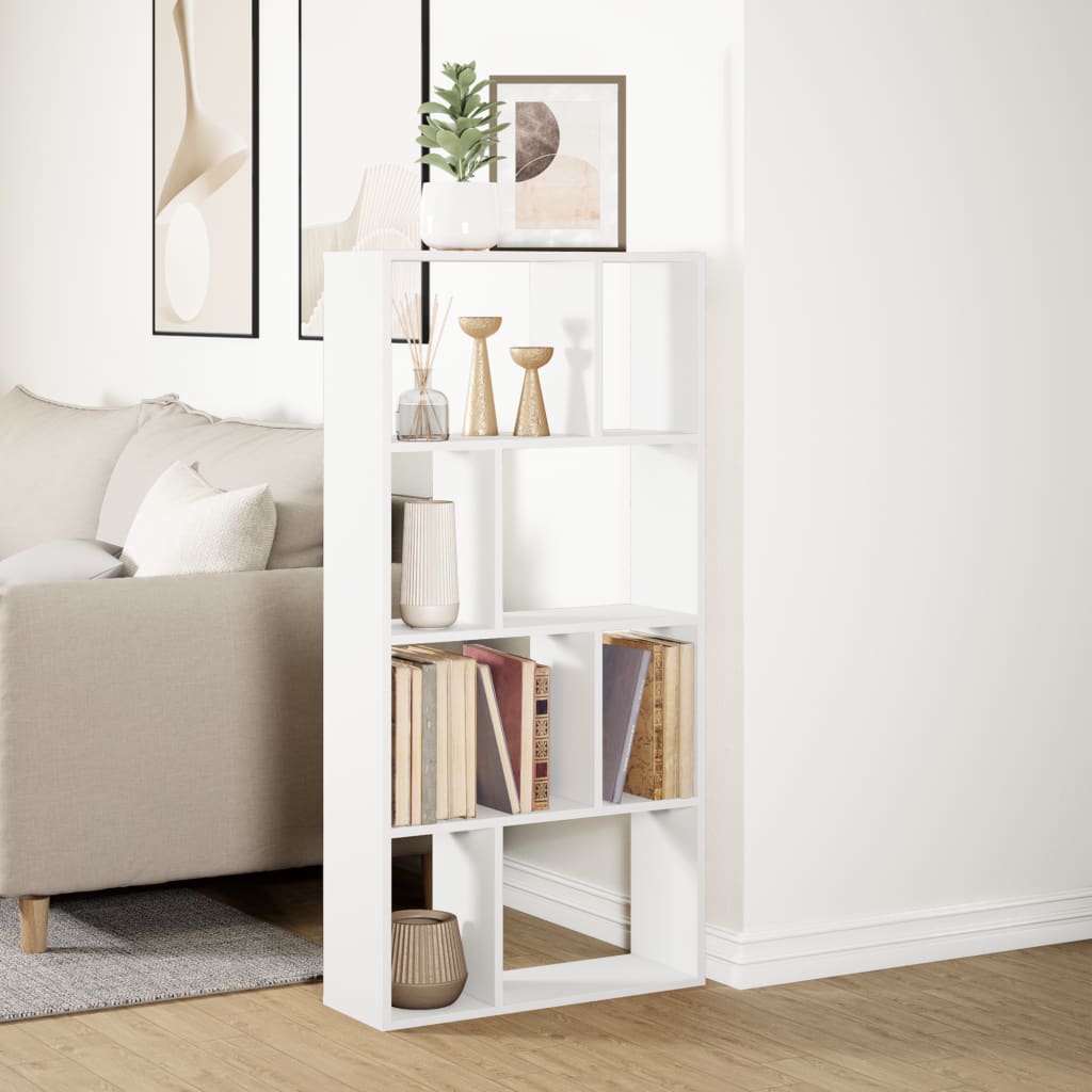 vidaXL Βιβλιοθήκη Λευκή 60x20x120 εκ. από Επεξεργασμένο Ξύλο