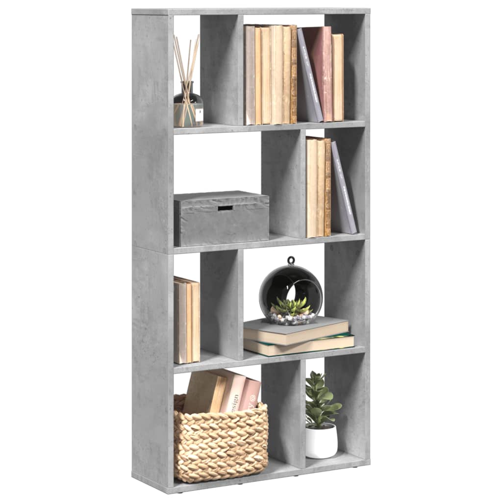 vidaXL Βιβλιοθήκη Γκρι Σκυροδέματος 60x20x120 εκ. Επεξεργ. Ξύλο