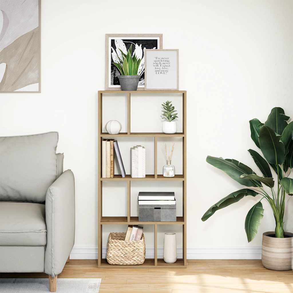 vidaXL Βιβλιοθήκη Αρτισιανή Δρυς 60x20x120 εκ. από Επεξεργασμένο Ξύλο