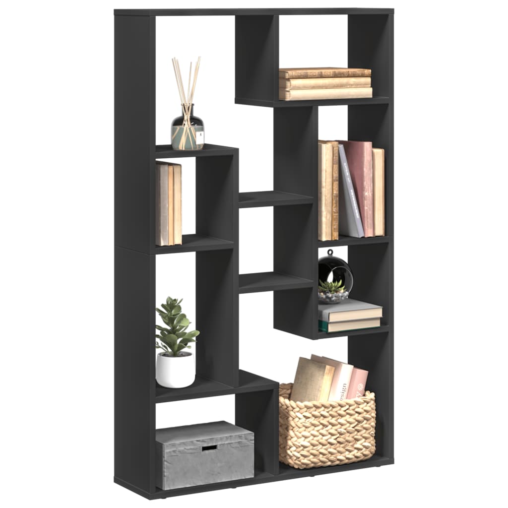 vidaXL Βιβλιοθήκη Μαύρη 72x20x120 εκ. από Επεξεργασμένο Ξύλο
