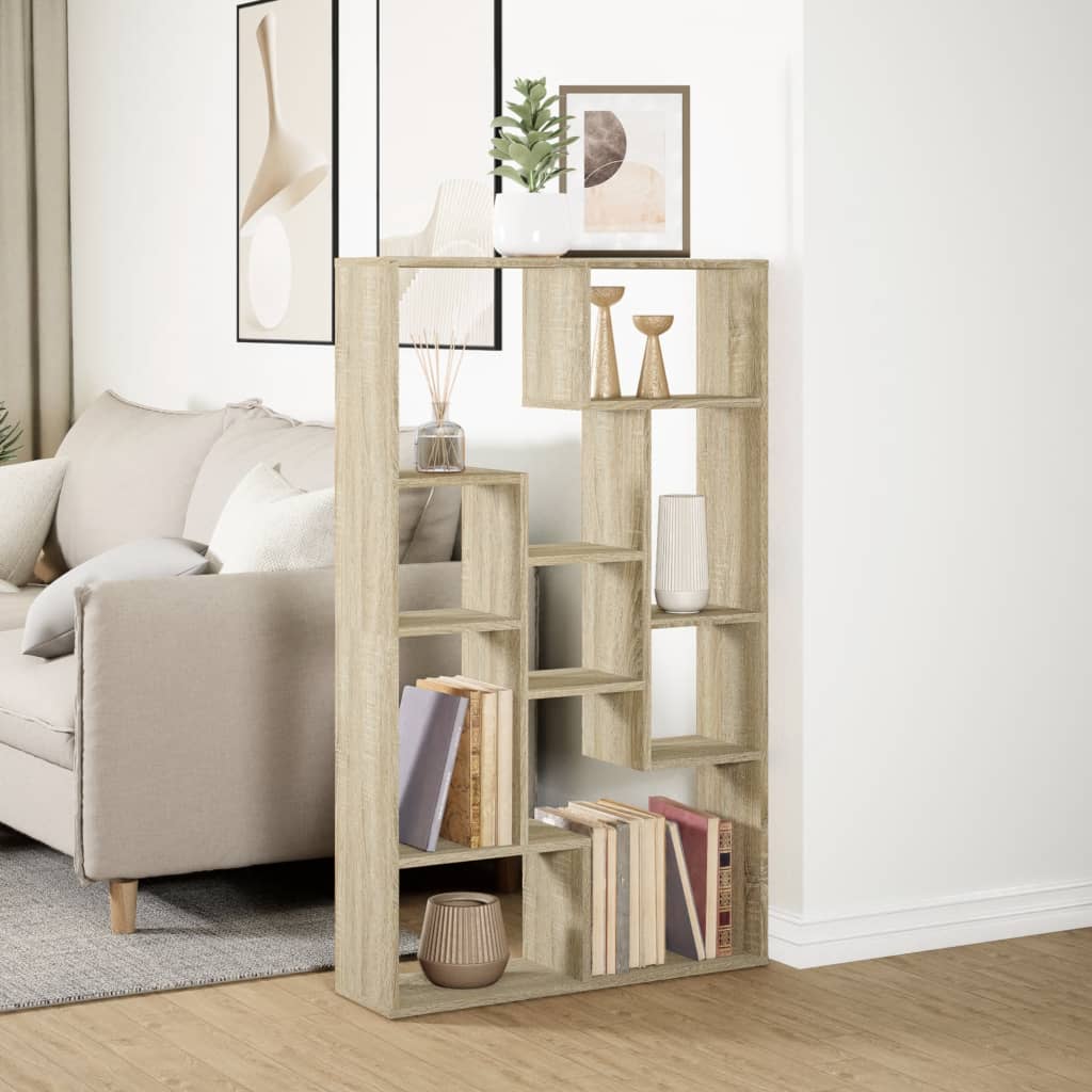 vidaXL Βιβλιοθήκη Sonoma Δρυς 72x20x120 εκ. από Επεξεργασμένο Ξύλο