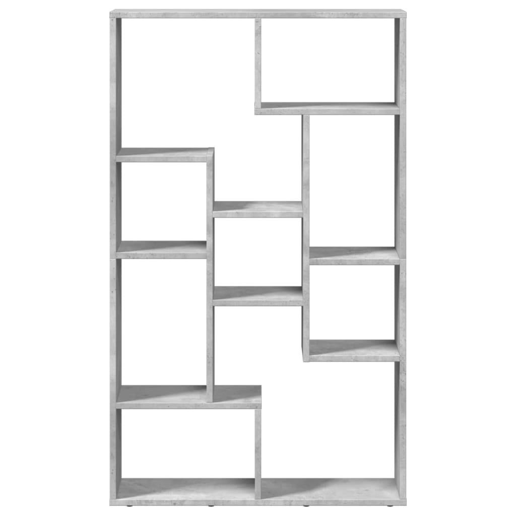vidaXL Βιβλιοθήκη Γκρι Σκυροδέματος 72x20x120 εκ. Επεξεργ. Ξύλο