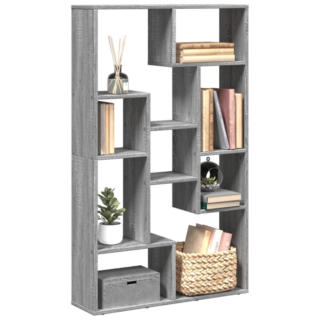 vidaXL Βιβλιοθήκη Γκρι Sonoma 72x20x120 εκ. από Επεξεργασμένο Ξύλο