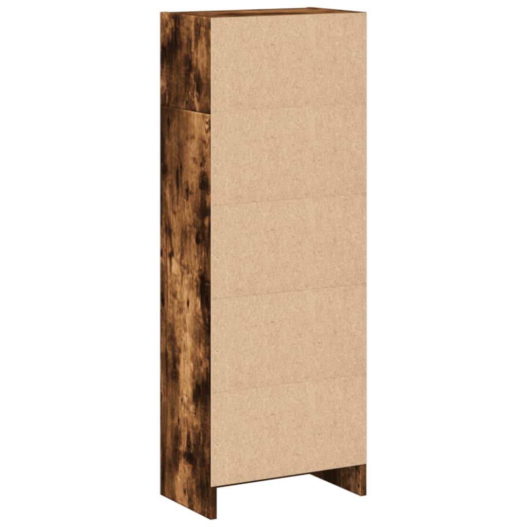vidaXL Βιβλιοθήκη Καπνιστή Δρυς 40x24x109 εκ. από Επεξεργασμένο Ξύλο