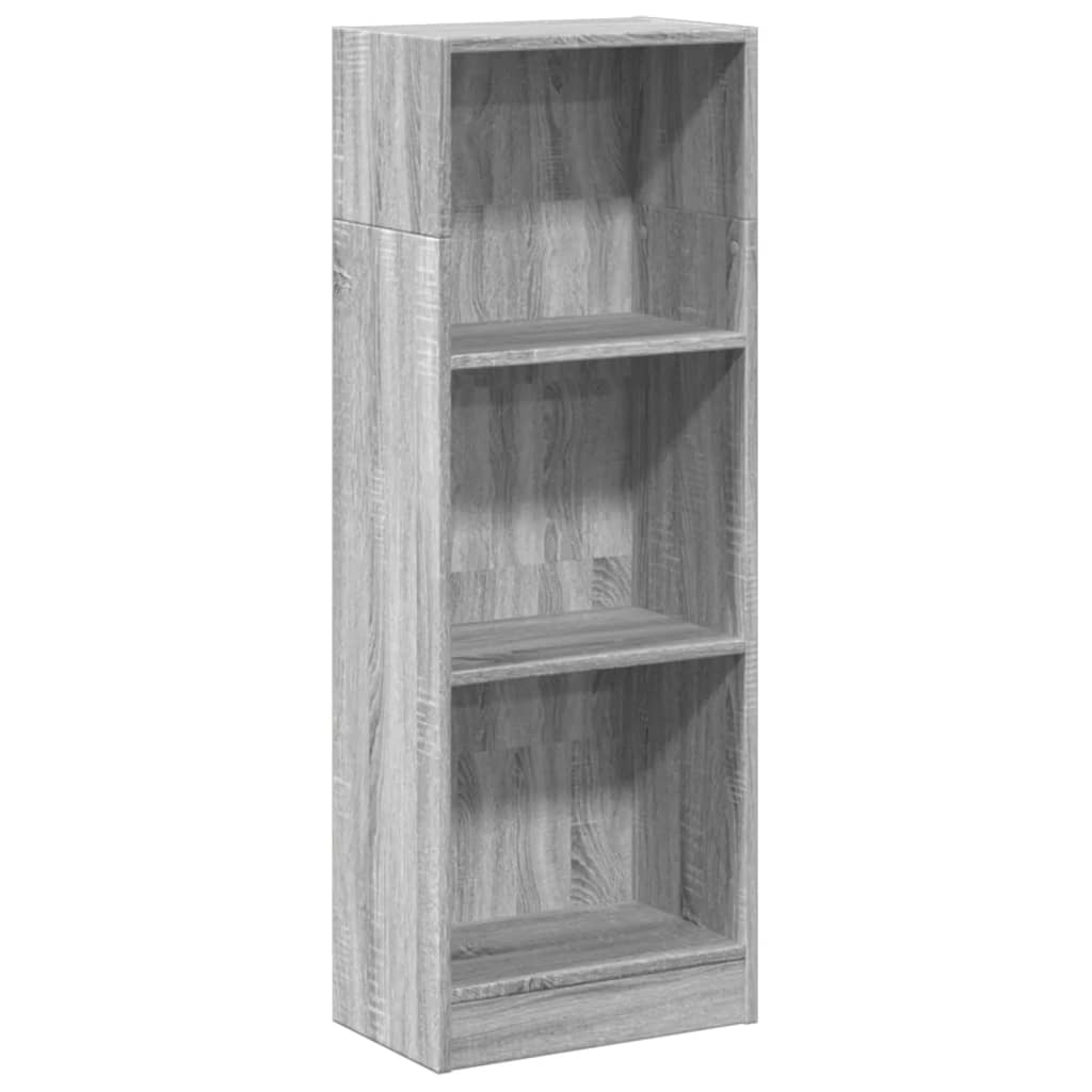vidaXL Βιβλιοθήκη Γκρι Sonoma 40x24x109 εκ. από Επεξεργασμένο Ξύλο