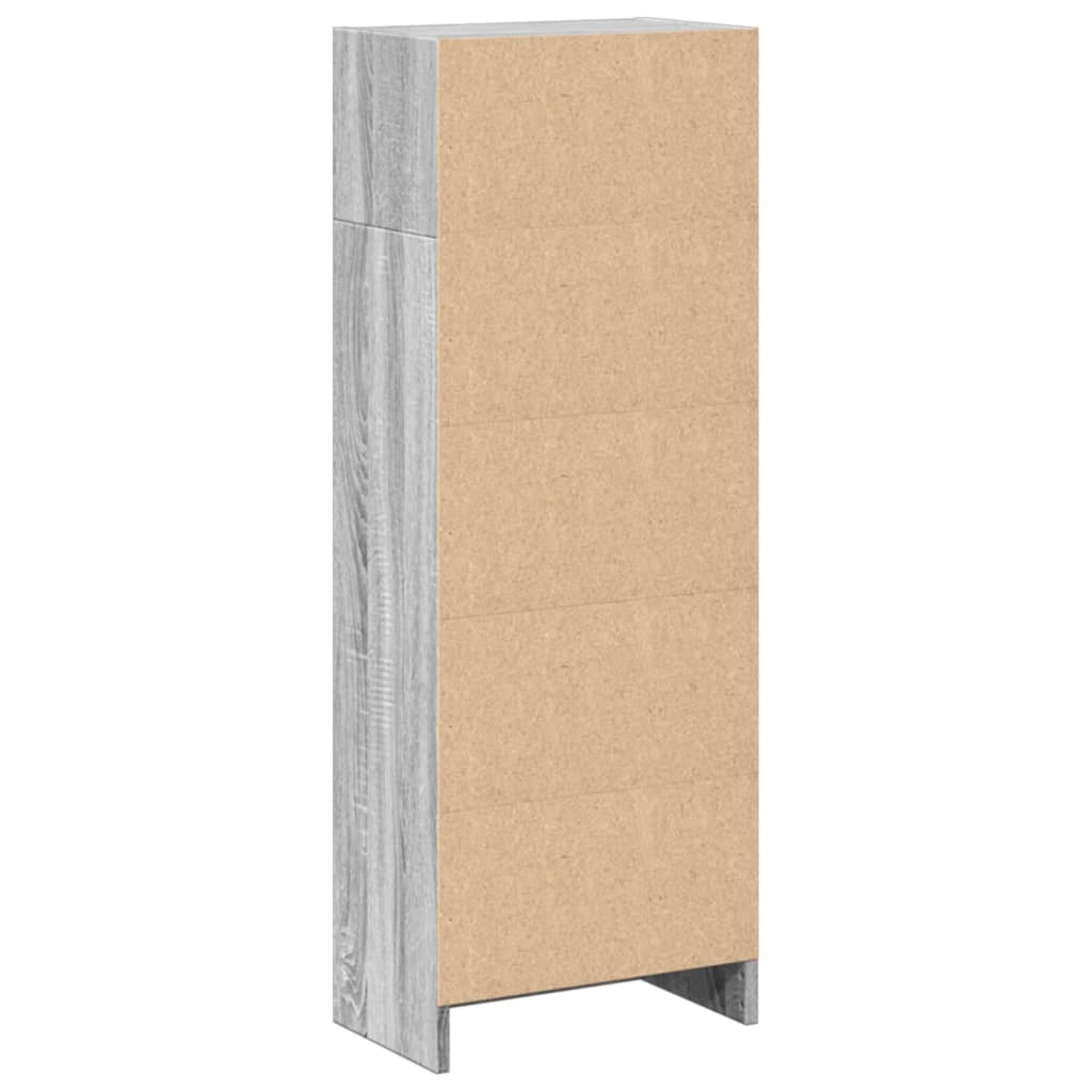 vidaXL Βιβλιοθήκη Γκρι Sonoma 40x24x109 εκ. από Επεξεργασμένο Ξύλο