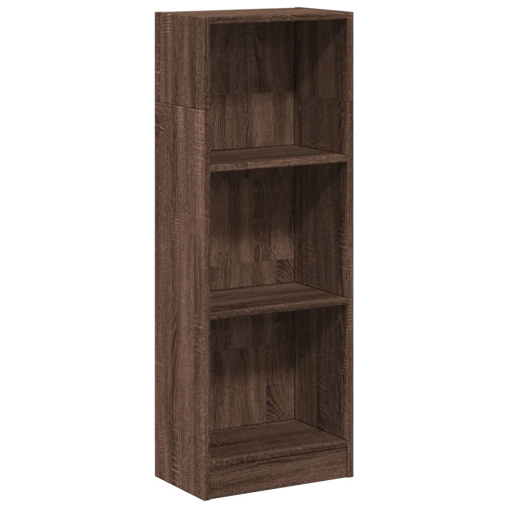 vidaXL Βιβλιοθήκη Καφέ Δρυς 40x24x109 εκ. από Επεξεργασμένο Ξύλο