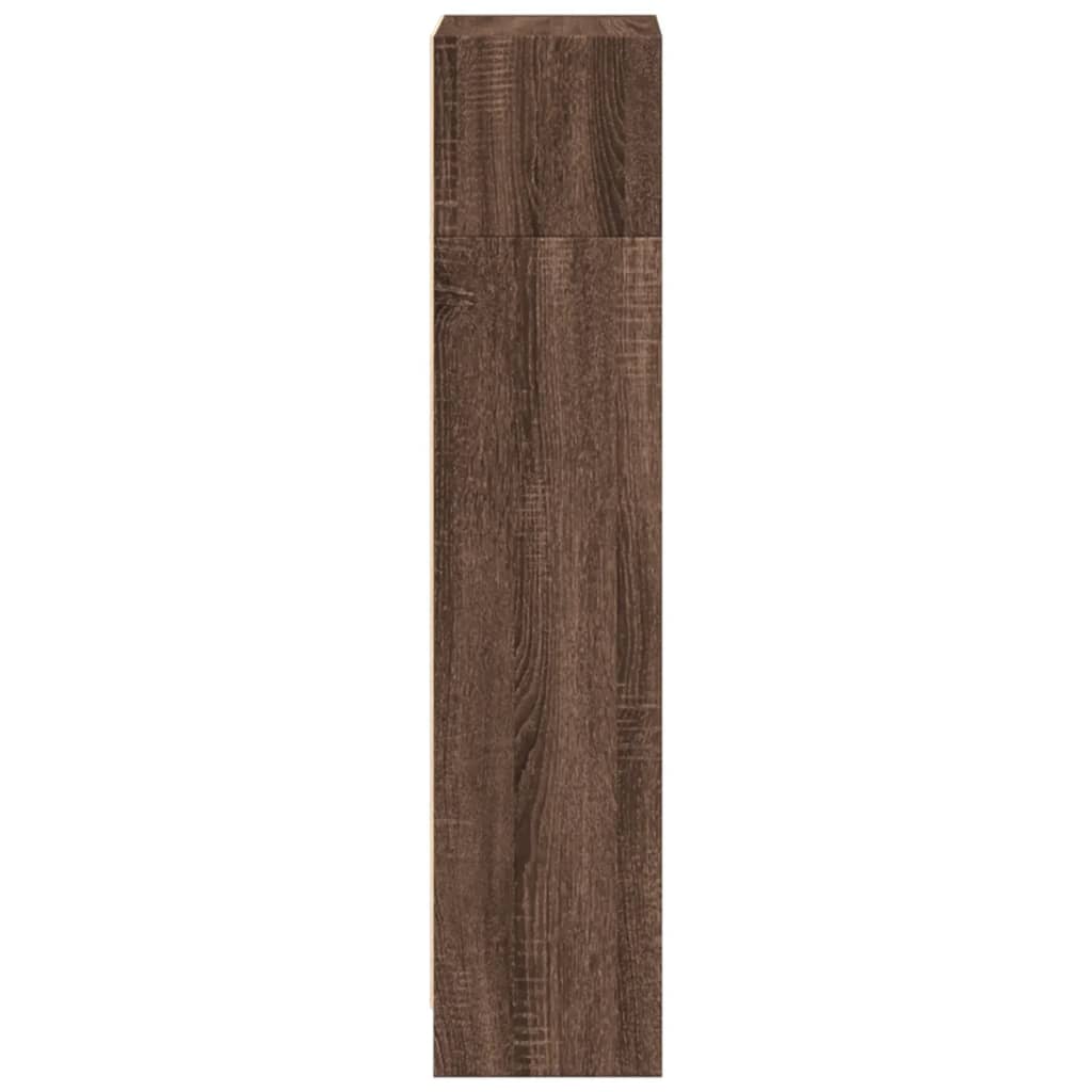 vidaXL Βιβλιοθήκη Καφέ Δρυς 40x24x109 εκ. από Επεξεργασμένο Ξύλο