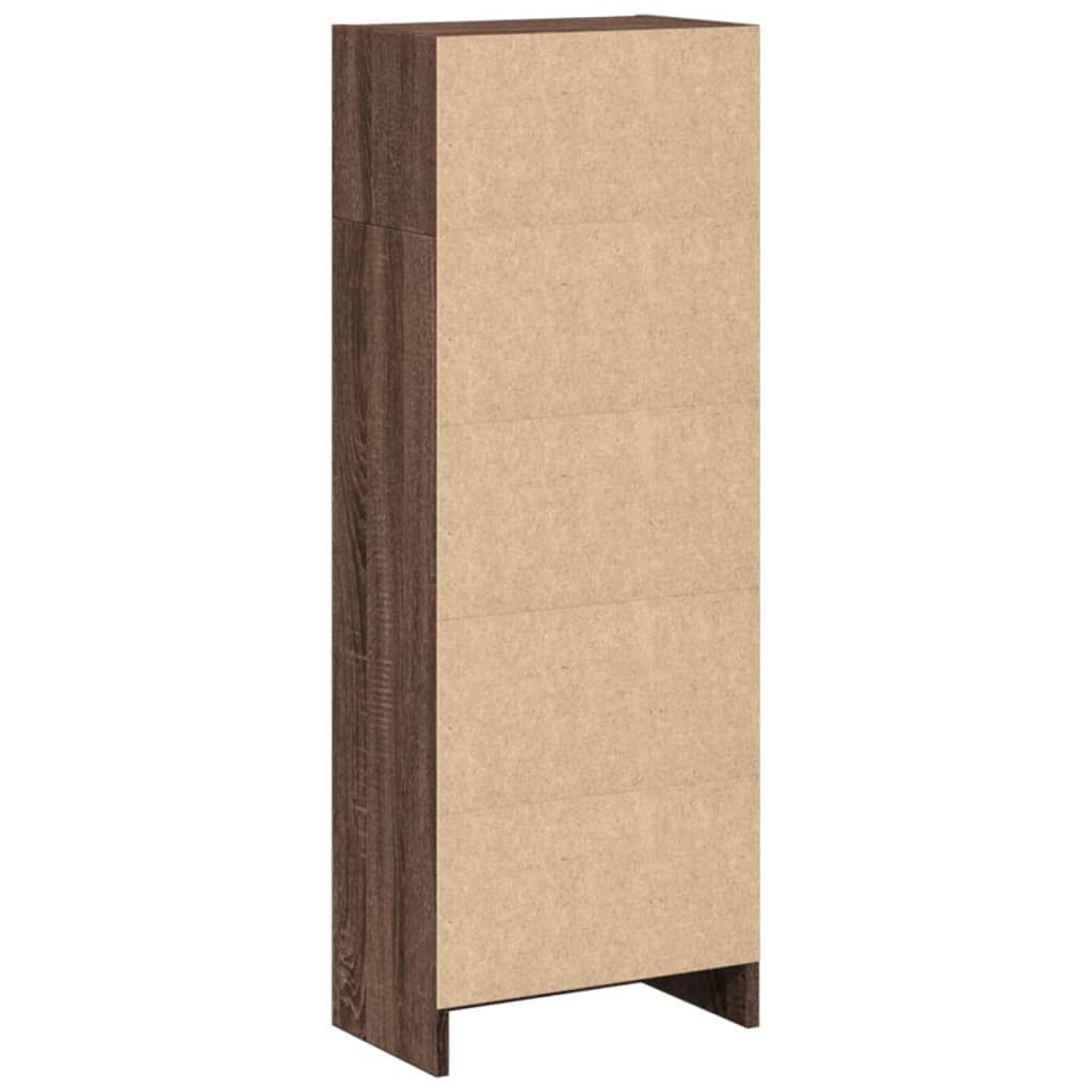 vidaXL Βιβλιοθήκη Καφέ Δρυς 40x24x109 εκ. από Επεξεργασμένο Ξύλο