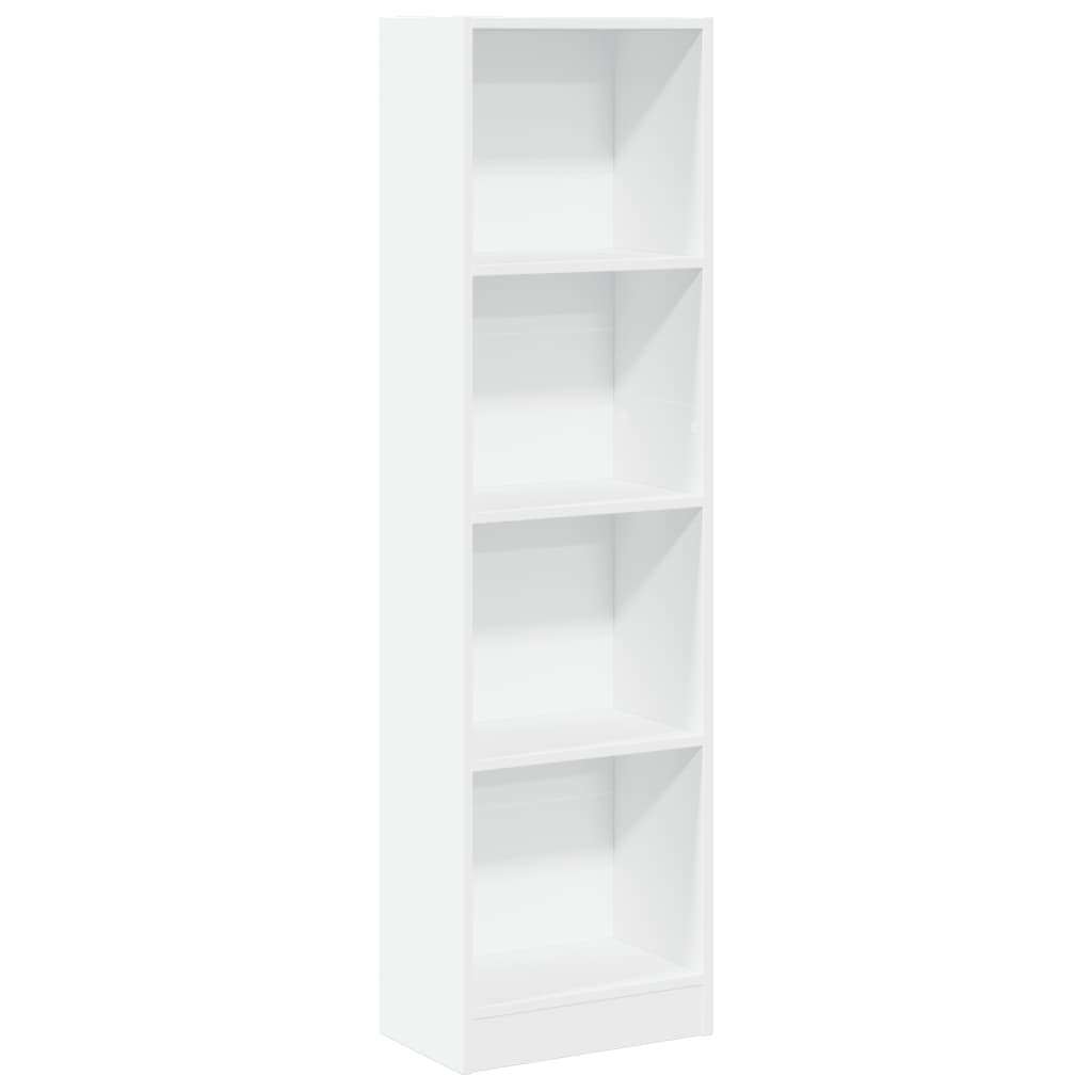 vidaXL Βιβλιοθήκη Λευκή 40x24x143 εκ. από Επεξεργασμένο Ξύλο