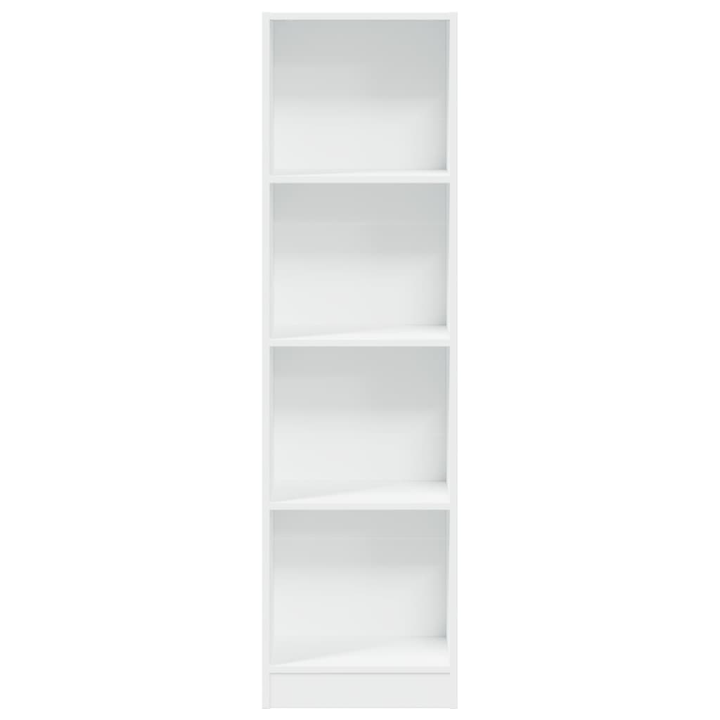 vidaXL Βιβλιοθήκη Λευκή 40x24x143 εκ. από Επεξεργασμένο Ξύλο