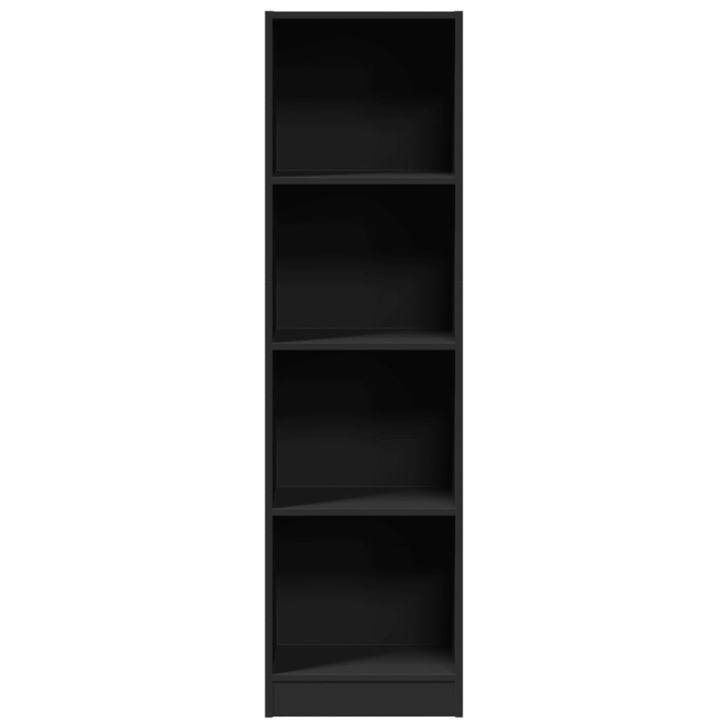 vidaXL Βιβλιοθήκη Μαύρη 40x24x143 εκ. από Επεξεργασμένο Ξύλο