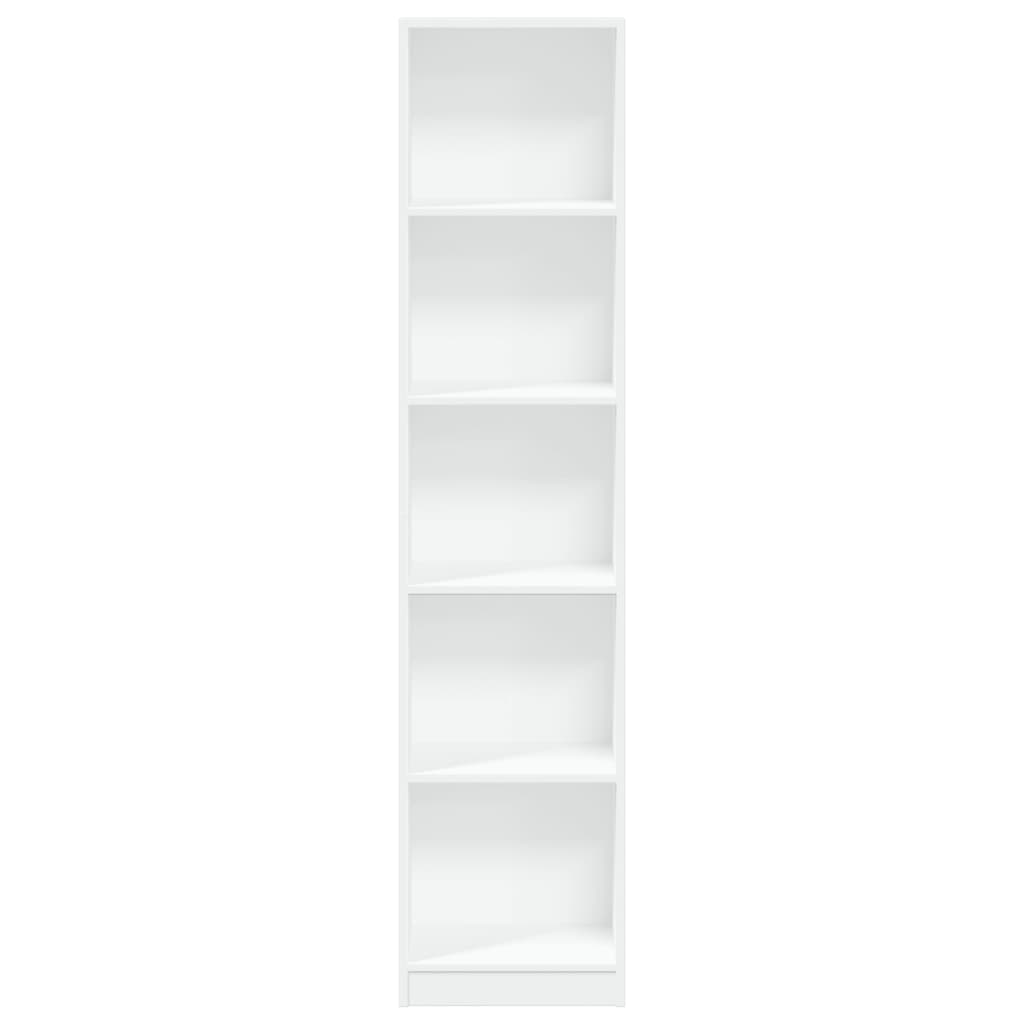vidaXL Βιβλιοθήκη Λευκή 40x24x176 εκ. από Επεξεργασμένο Ξύλο