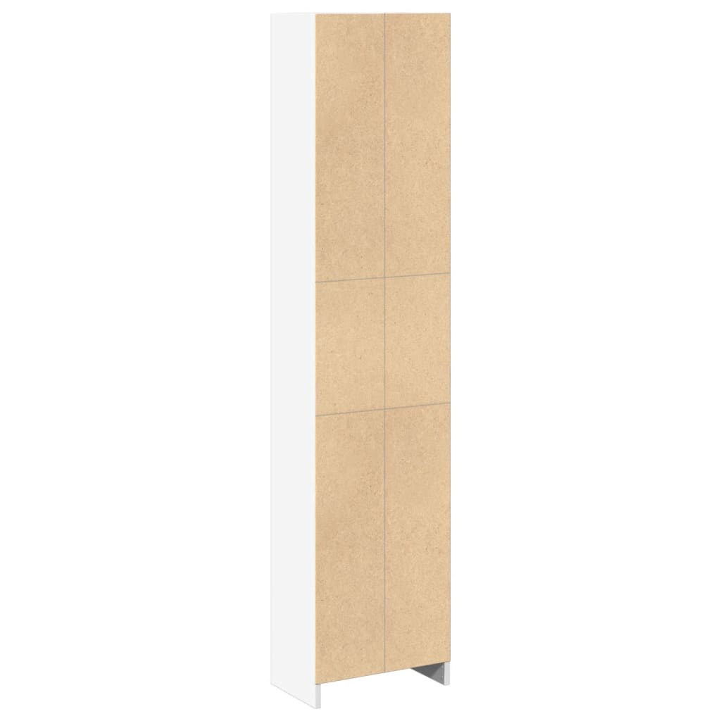 vidaXL Βιβλιοθήκη Λευκή 40x24x176 εκ. από Επεξεργασμένο Ξύλο