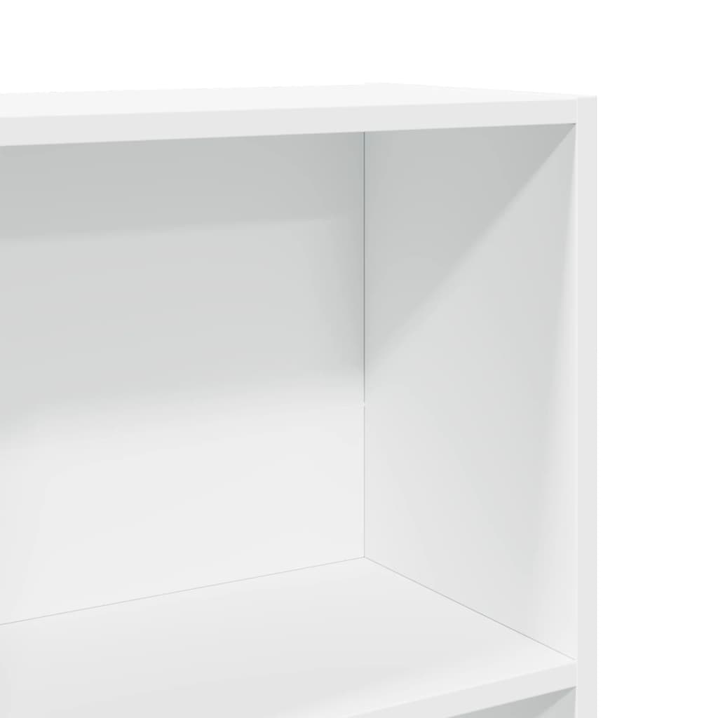 vidaXL Βιβλιοθήκη Λευκή 40x24x176 εκ. από Επεξεργασμένο Ξύλο