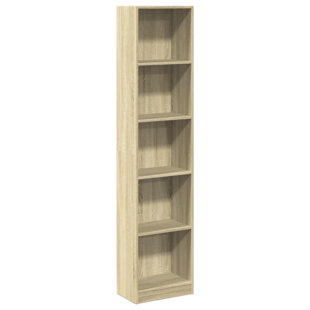 vidaXL Βιβλιοθήκη Sonoma Δρυς 40x24x176 εκ. από Επεξεργασμένο Ξύλο