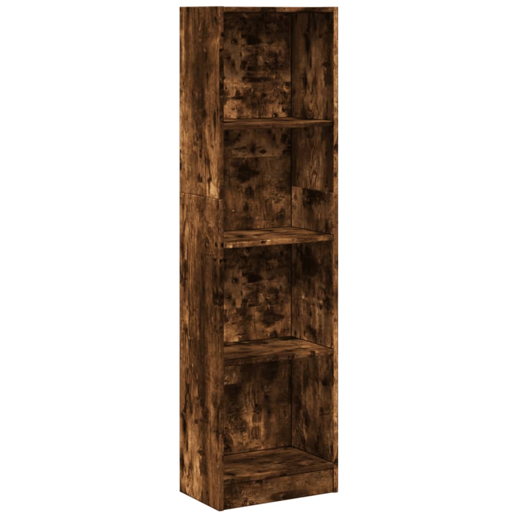 vidaXL Βιβλιοθήκη Καπνιστή Δρυς 40x24x176 εκ. από Επεξεργασμένο Ξύλο