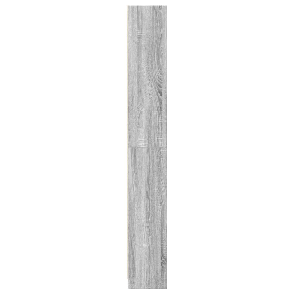 vidaXL Βιβλιοθήκη Γκρι Sonoma 40x24x176 εκ. από Επεξεργασμένο Ξύλο