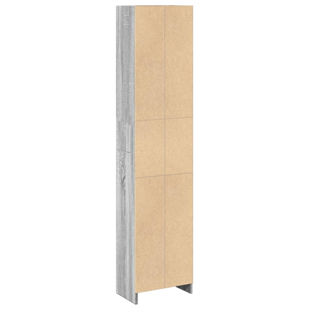 vidaXL Βιβλιοθήκη Γκρι Sonoma 40x24x176 εκ. από Επεξεργασμένο Ξύλο