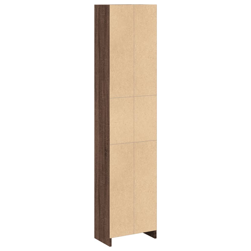 vidaXL Βιβλιοθήκη Καφέ Δρυς 40x24x176 εκ. από Επεξεργασμένο Ξύλο